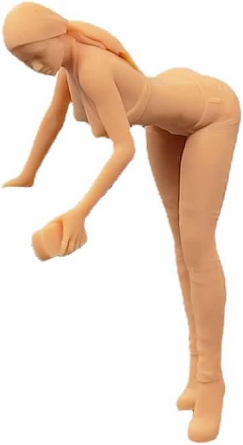 ZEDACAKAI Figura 124 Chica Reparador Trabajador de Mantenimiento Mesa de Arena Miniatura Escena de Villano Blanco Necesita ser Coloreado por Usted