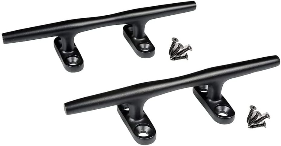 MIZUGIWA Boat Cleats 316 Stainless Steel Dock Cleats for Boat,4 Inch 5 Inch 6 Inch 8 Inch,Marine Cleats,Open Base Cleats,Rope Cleat with Fasteners