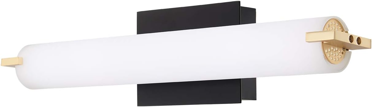 George Kovacs P5044-CLHG-L Tubo LED Luz de baño en carbónoro miel, 20 vatios, 92CRI, 3000K CCT, 1344 lúmenes, regulable