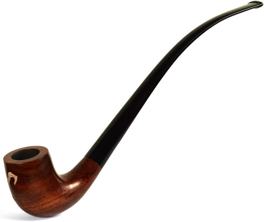 Pipa de fumar tabaco larga de 10.2′ – (10.2 in) para filtro de 0.354 in. Vikings, Valhalla Envío en todo el mundo., Marrón