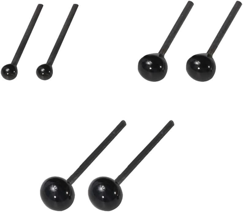 UUYYEO 200 piezas de pequeños ojos de cristal mini ojos negros artesanales muñeca ojos títeres juguete ojos para lana fieltro manualidades 0.157 in