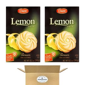 Dare Ultimate Lemon Creme – Galletas prémium de 10.2 onzas, paquete de 2 (20.4 onzas en total) Dare Ultimate Lemon Creme – Galletas prémium de 10.2 onzas, paquete de 2 (20.4 onzas en total)