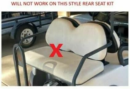 Huskey – 4 fundas de asiento delantero y trasero para carrito de golf EZGO Freedom TXT 2014+, Valor Custom con costuras de diamante blanco y negro