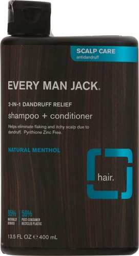 EVERY MAN JACK Champú + acondicionador para alivio del cuero cabelludo, 13.5 FZ