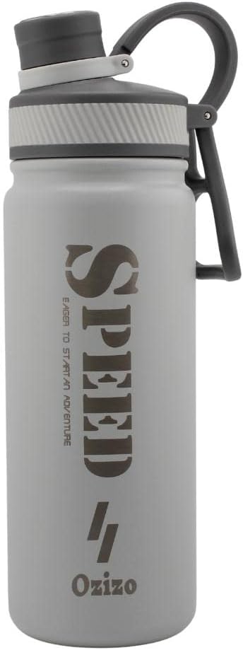 Botella de agua deportiva aislada, tapa con popote, botella deportiva de acero inoxidable de 22 onzas, doble pared con tapa a prueba de fugas