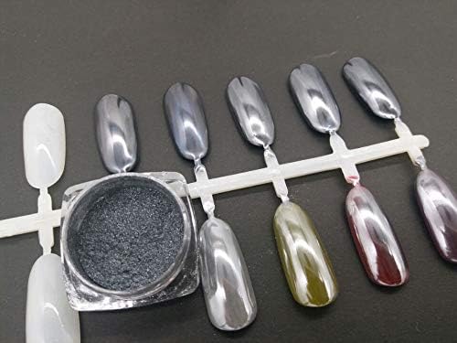 1 caja de 0.01 oz de purpurina de uñas de pavo real en polvo para uñas, brillo brillante, diseño de uñas, polvo de uñas, polvo de hadas, bricolaje