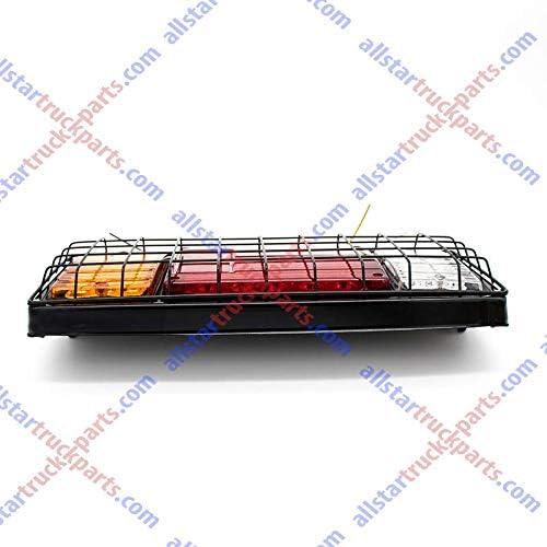 Juego de 2 luces LED para remolque de camión, 40 LED, impermeable, luz de freno de señal de giro trasera, luz de marcha atrás con protección de red