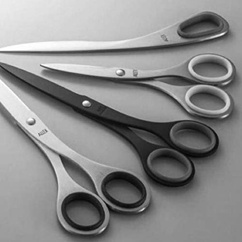 ALLEX Tijeras de oficina japonesas para escritorio, pequeñas tijeras multiusos de 5.3 pulgadas, fabricadas en Japón, hoja de acero inoxidable