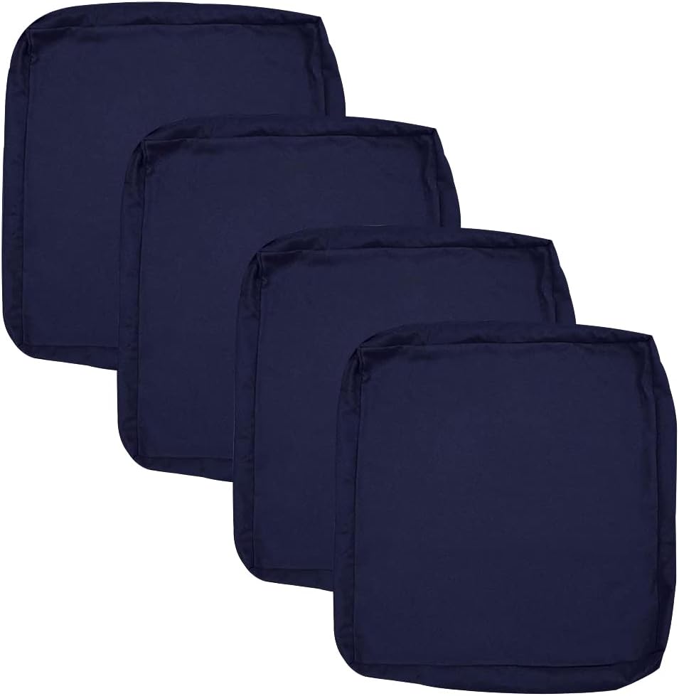 Oslimea Fundas de cojín de patio de 25 x 25 x 5 pulgadas, fundas de repuesto para cojines de muebles de exterior, resistentes al agua, fundas de