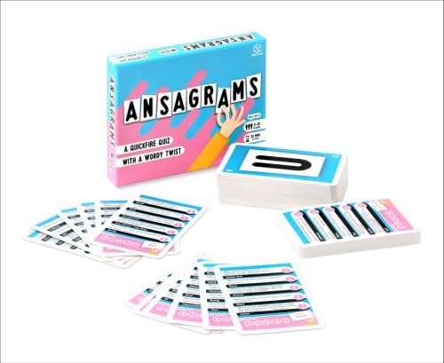 Ansagrams Party Game Travel Edition  Juego de cartas de trivia de ritmo rápido para adultos y niños  A partir de 12 años  3 a 10 jugadores  Tiempo