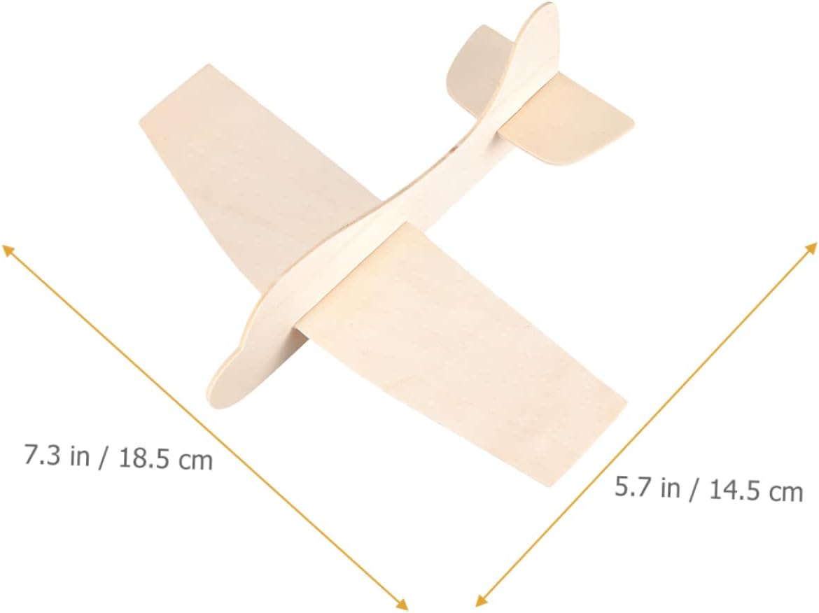 NOLITOY 10 Uds. de madera en blanco aviones de papel aviones montar avión decoración fiesta avión modelo avión juguetes madera juguete volador