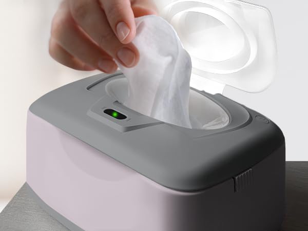 Calentador de toallitas húmedas para bebés, dispensador, soporte y funda, con interruptor de encendidoapagado fácil de presionar, solo disponible en