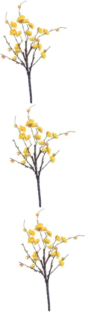 Garneck 3 pcs Bouquet Artificial Flowers Artificial Floral Fake Flower Stems Faux Flower Branches Silk Flower stem Realistic Flower Branches