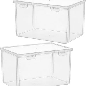 Alipis Contenedor de almacenamiento de pan, 2 unidades, caja de pan de plástico, hermética, tostada, pan, contenedor de almacenamiento apilable, Alipis Contenedor de almacenamiento de pan, 2 unidades, caja de pan de plástico, hermética, tostada, pan, contenedor de almacenamiento apilable,
