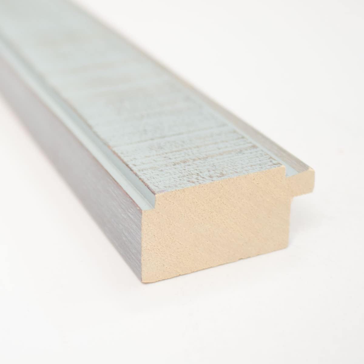 Marco azul de 12 x 16 pulgadas, marco de fotos de madera maciza envejecida, ancho de 1.5 pulgadas, profundidad del marco interior de 0.5 pulgadas,