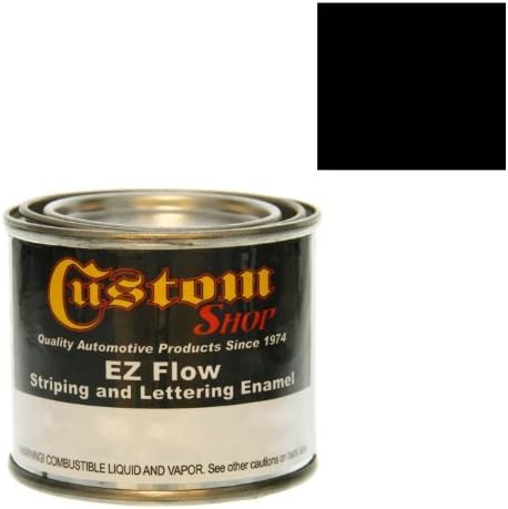 Custom Shop KSE757-QP Triple Black – Pintura esmaltada EZ Flow a rayas y letras  4 onzas