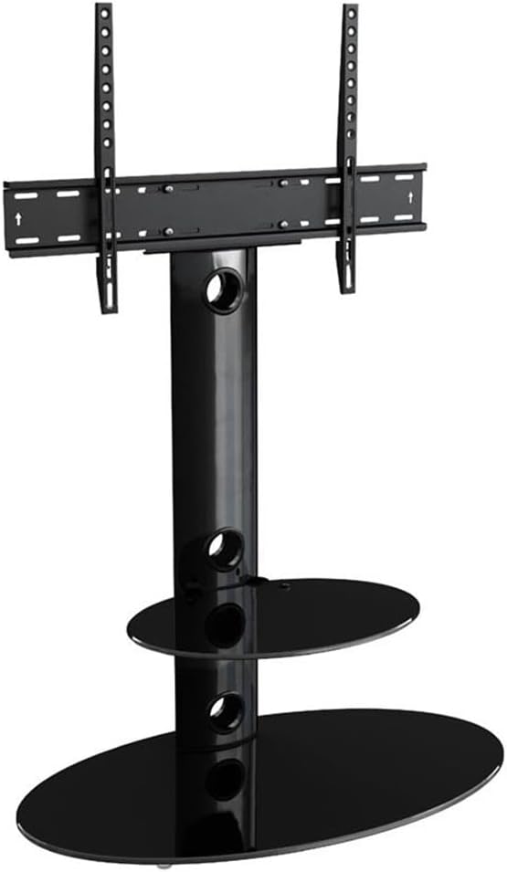 AVF Soporte de suelo de acero para TV con columna de montaje para TV de 32″ a 65″ en negro