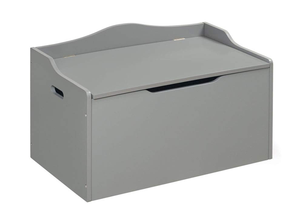 Baúl de juguetes con superficie de banca color gris por Badger Basket, Gris