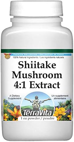 TerraVita Polvo de extracto de hongos Shiitake 41 (1 oz, ZIN 420576) – Paquete de 3