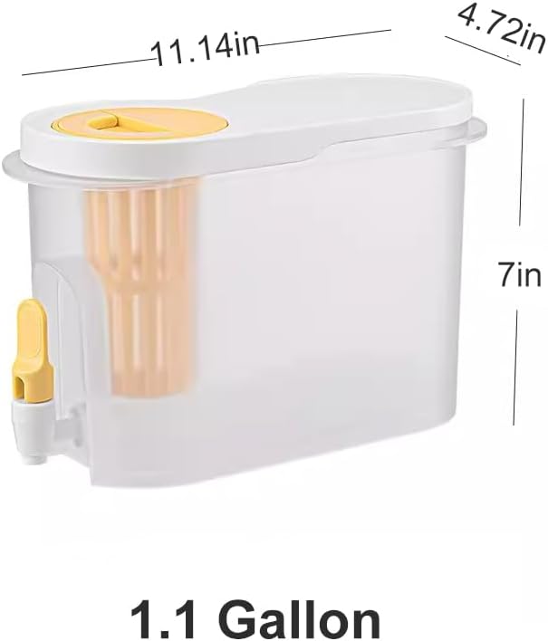 Dispensador de bebidas con espita de plástico para fiestas, jarra de limonada con filtro, jugo, agua fría, té, café, recipiente para nevera,