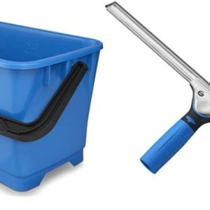 Unger Limpieza profesional de alta resistencia, lavado, cubo de trapeador, 6 galones y agarre profesional para ventanas y limpiacristales, 18 Unger Limpieza profesional de alta resistencia, lavado, cubo de trapeador, 6 galones y agarre profesional para ventanas y limpiacristales, 18
