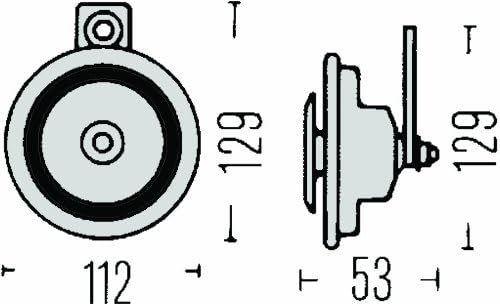 HELLA 002768551 Bocina, Tipo de disco, 12 V, 118 db