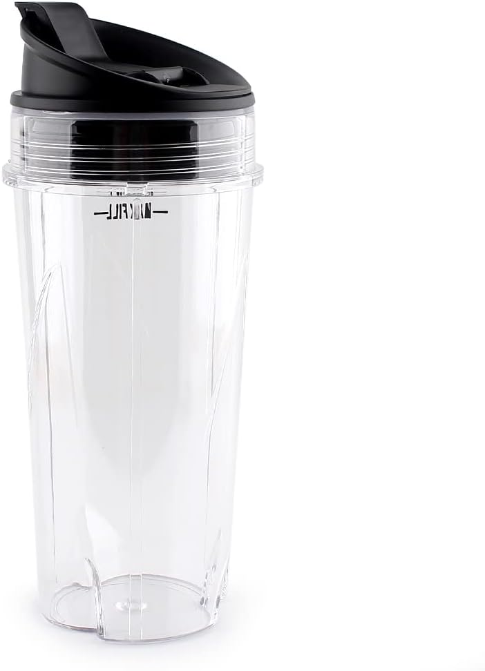 Piezas de repuesto 6 aletas Asamblea de cuchilla con 2 tazas, compatible con Ninja Blender BL201BL200BL201CBL209BL203QBK