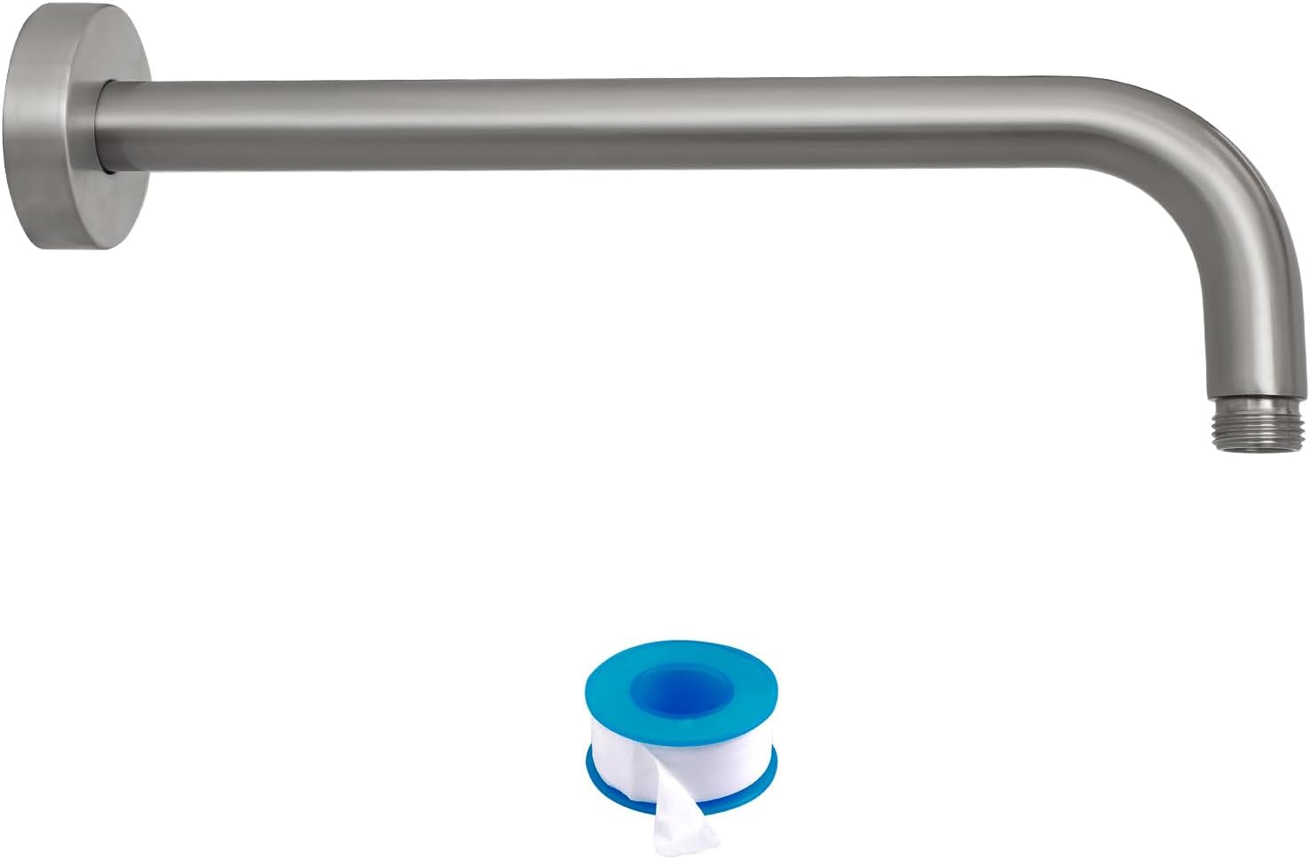 Lordear Brazo de ducha de 12 pulgadas, brazo de ducha largo de acero inoxidable T304, tubo de extensión de cabezal de ducha, brazo extensor de ducha