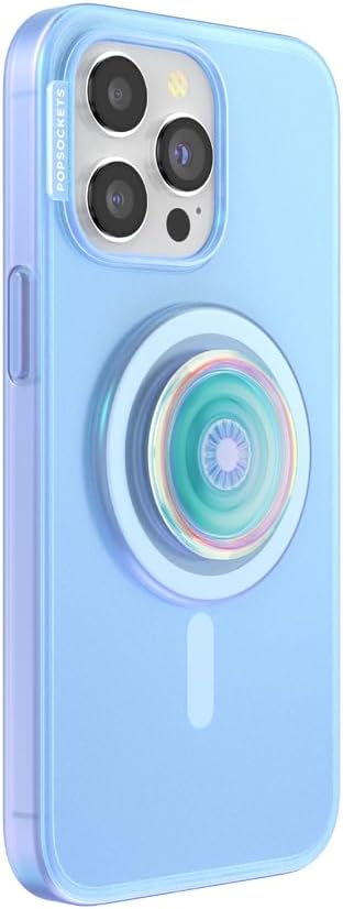 PopSockets Funda para iPhone 15 Pro Max con agarre redondo para teléfono compatible con MagSafe, funda para iPhone 15 Pro Max, compatible con carga