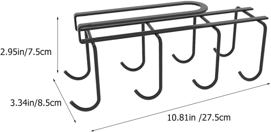 UPKOCH Soporte para tazas debajo del gabinete, estante para tazas, taza de café, té, debajo del armario, soporte para tazas