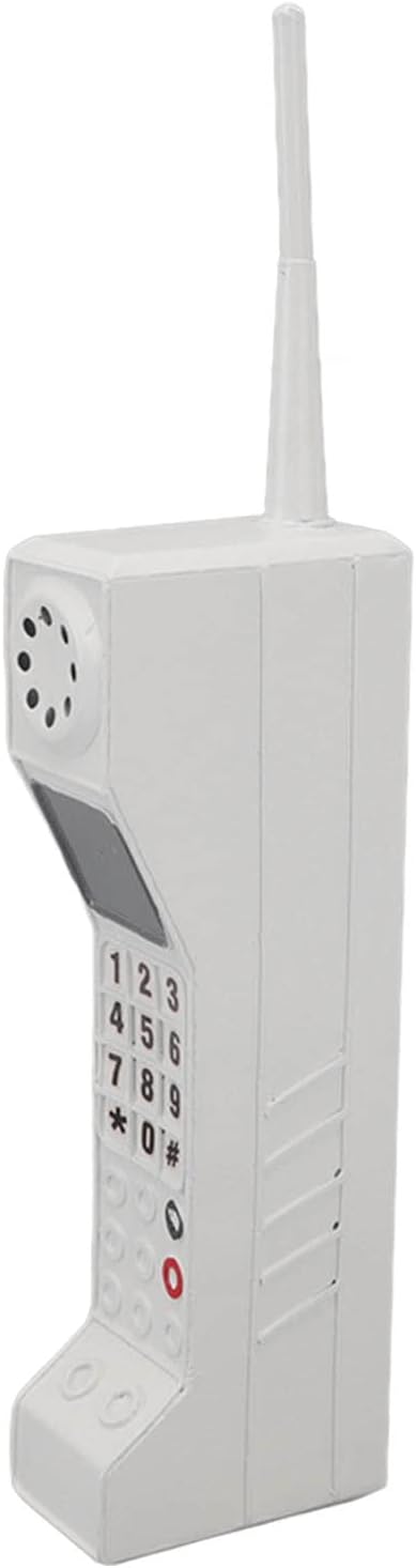 KENANLAN Modelo retro de teléfono celular de ladrillo, adorno clásico de teléfono móvil, accesorios fotográficos de simulación vintage para
