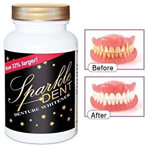Sparkle Dent Denture Cleaner Whitener incluido con caja de dentadura dental con cesta y tapa para un fácil almacenamiento del retenedor Invisalign