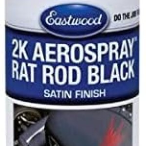 Eastwood Aerosol de acabado negro satinado catalizado 2K para ratas, 12.2 oz Eastwood Aerosol de acabado negro satinado catalizado 2K para ratas, 12.2 oz