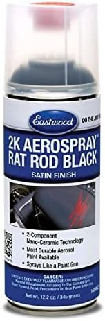 Eastwood Aerosol de acabado negro satinado catalizado 2K para ratas, 12.2 oz