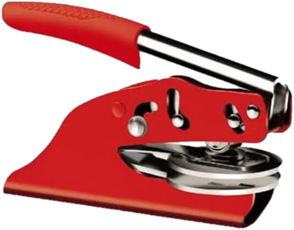 Virginia Notary Seal Embosser Bundle con sello redondo autoentintado  (rojo, 2 artículos)