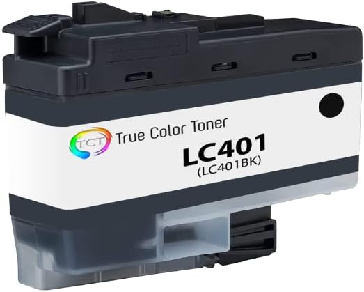 TCT Cartucho de tinta de repuesto prémium compatible para impresoras Brother LC401 LC401BK LC401C LC401M LC401Y funciona con impresoras Brother