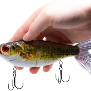 Señuelo de pesca de 7 pulgadas con diseño de pedigrí deslizante, cebo de natación, bailarina almizclada, lubina, grande, multiarticulado, trucha, Señuelo de pesca de 7 pulgadas con diseño de pedigrí deslizante, cebo de natación, bailarina almizclada, lubina, grande, multiarticulado, trucha,