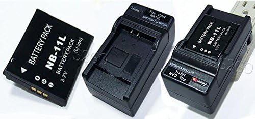 Paquete combinado de batería NB-11L NB-11LH) 2 baterías de 680 mAh cargador de CA especial para Canon PowerShot IXUS 125 127 130 132 133 135 137 140