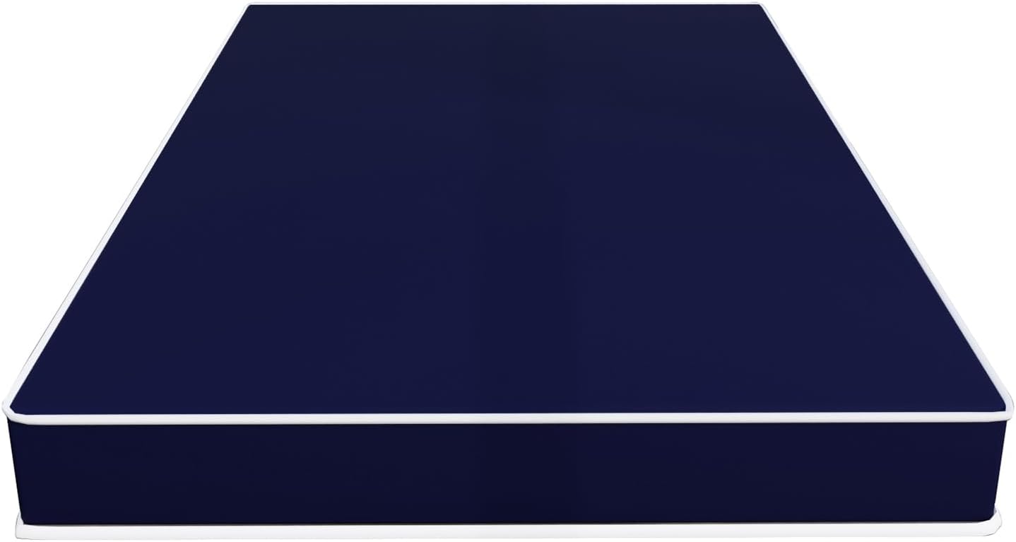 Greaton, Colchón de vinilo enrollado de espuma de doble cara, firmeza media, de 10 pulgadas, tamaño matrimonial XL, color azul