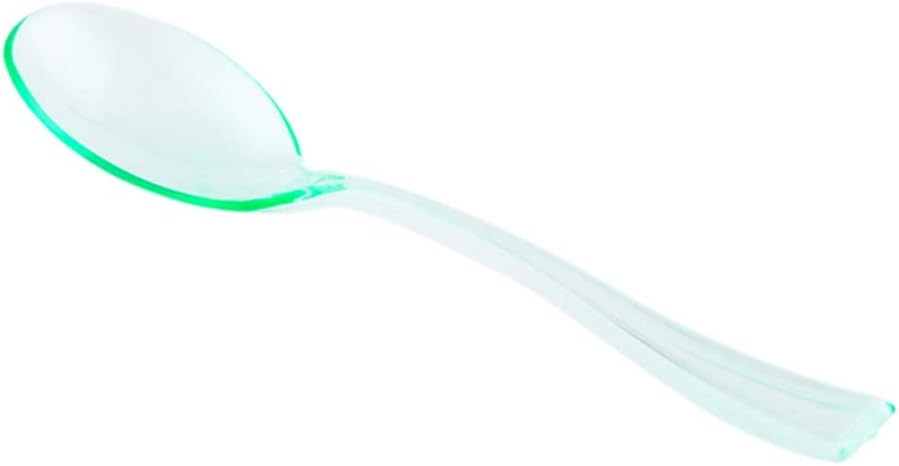 Restaurantware Mini cucharas de 4 pulgadas, 100 cucharas pequeñas desechables, par de alta resistencia con aperitivos o postres, cucharas de muestra