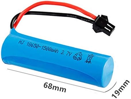 Batería de iones de litio de 3.7 V 1500 mAh con enchufe SM-2P para DE45 DE42 coche de control remoto 114 vehículo todoterreno 2 unidades con