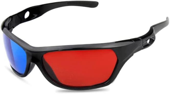 BUJIATANG Gafas 3D Universales Azul y Rojo 3D Gafas para Uso en el Hogar Tv Cine Juego 3D