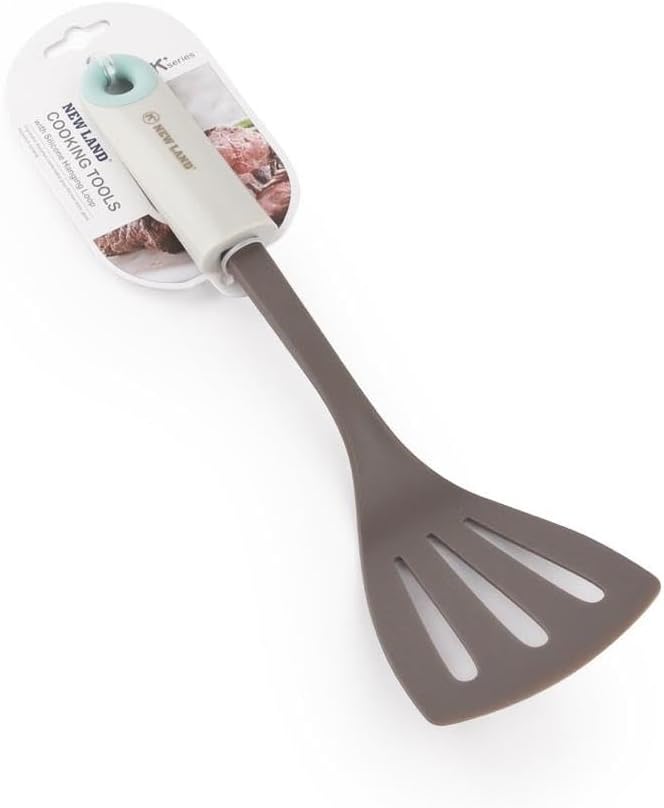 Volteador ranurado de nailon largo y saludable duradero para trabajo de cocina, girador de nailon de alta resistencia a la humedad y al calor,