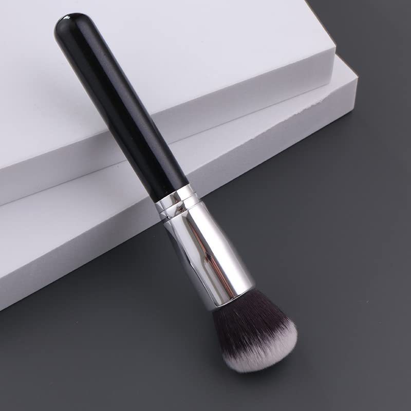 Virola de cobre de lujo de encargo Negro Plata sola cepillo de maquillaje Fundación cepillo (F05)