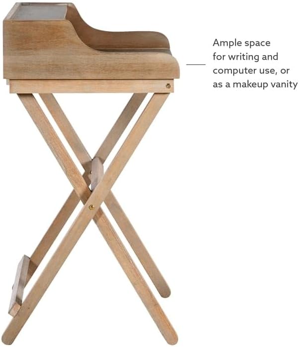 Riverbay Furniture Escritorio plegable en gris lavado