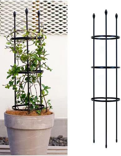 Enrejado negro para plantas enrejado de jardín con rosas adheridas, jaula para plantas trepadoras, soporte de flores trepadoras con revestimiento