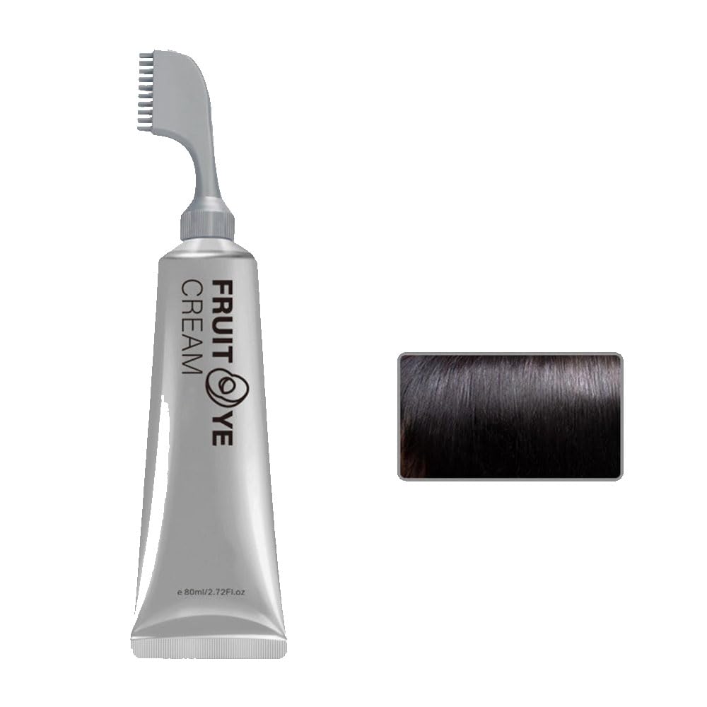 Extracto de plantas con esencia de tinte para el cabello, crema de teñido de frutas negras sin amoníaco con peine, crema de tinte orgánico para el