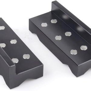 Negro 4 “aluminio Vise Jaw Protective Inserts AN Fitting Vice Jaw Covers con magnético para una amplia gama de vicios Negro 4 “aluminio Vise Jaw Protective Inserts AN Fitting Vice Jaw Covers con magnético para una amplia gama de vicios