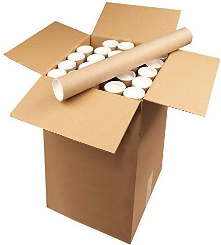 ProLine – Tubos de envío de correo de papel kraft de alta resistencia de 5 x 36 pulgadas de grosor con tapas finales (2)