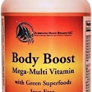 Suplemento multivitamínico y mineral sin hierro con súper verdes y enzimas digestivas – Body Boost de Alternative Health Research Suplemento multivitamínico y mineral sin hierro con súper verdes y enzimas digestivas – Body Boost de Alternative Health Research